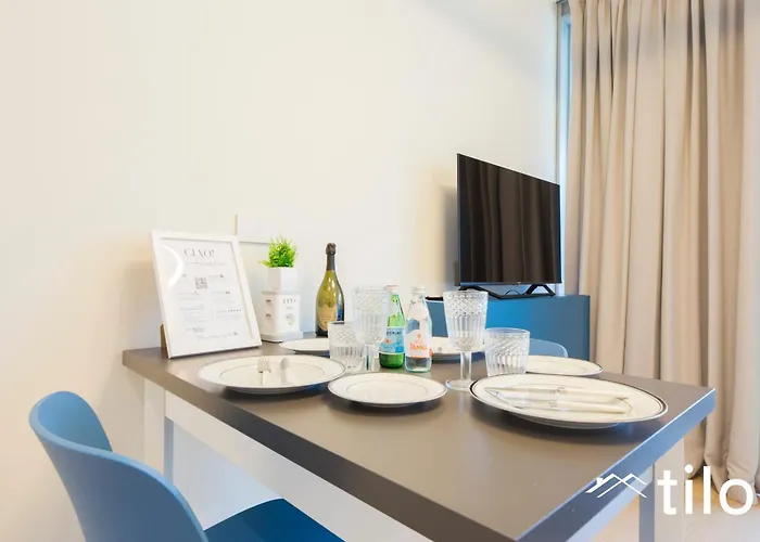 Waterfront Luxury Studio, Free Parking, Ac, Netflix & Wifi By Tilo Lux * Genua