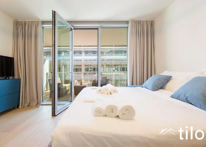 Apartmán Waterfront Luxury Studio, Free Parking, Ac, Netflix & Wifi By Tilo Lux *